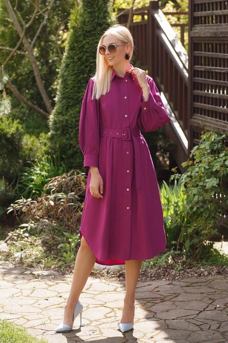 Повседневное платье Achosa 542 фуксия