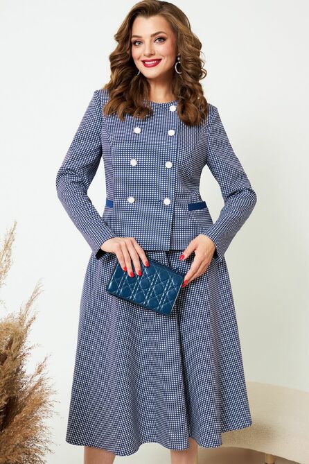Юбочный костюм AGATTI 5011 синий Юбочный костюм AGATTI 5011 синий