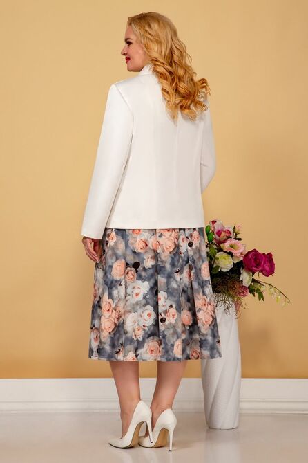 Плательный комплект Aira Style 928 цветы_серый