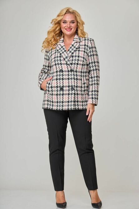 Костюм брючный Alani 1770 розовая_гусь-лапка