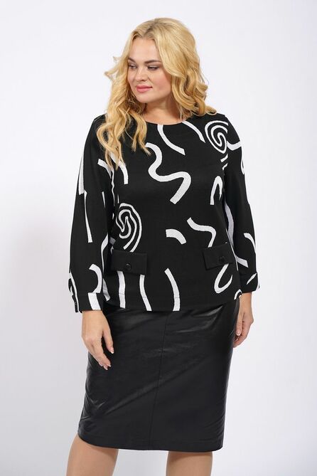 Костюм с блузкой Alani 1790 черный_черный Костюм с блузкой Alani 1790 черный_черный