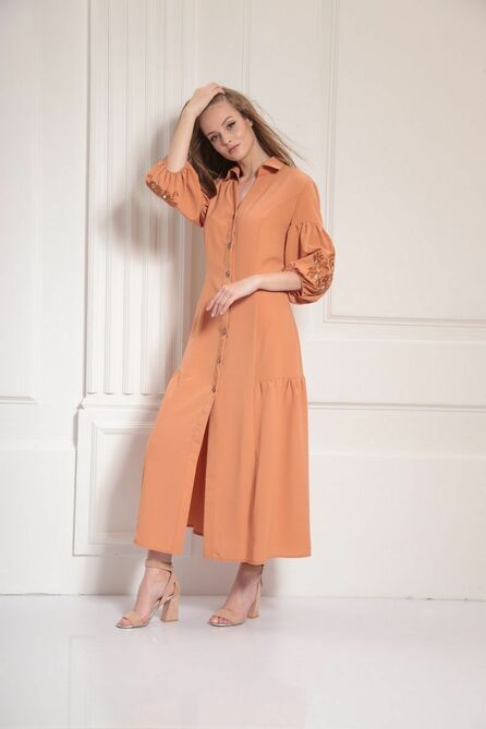 Повседневное платье AMORI 9485 терракот