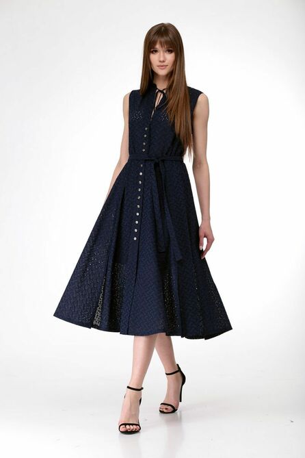 Повседневное платье AMORI 9529 синий