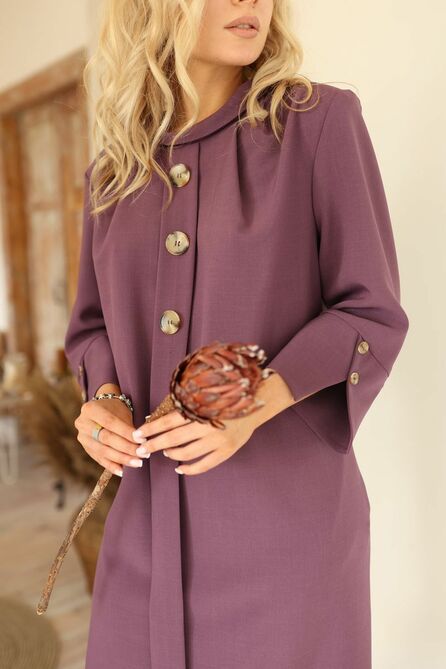 Офисное платье AMORI 9579 сиреневый