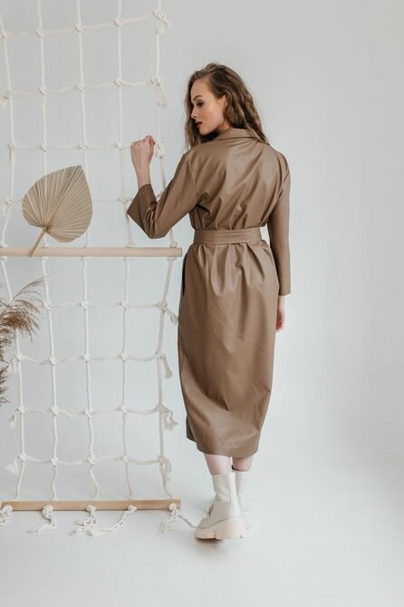 Повседневное платье AMORI 9606 кофе