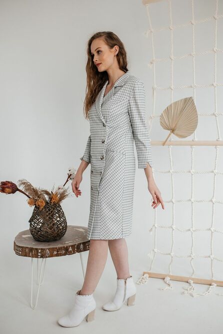 Повседневное платье AMORI 9599 клетка