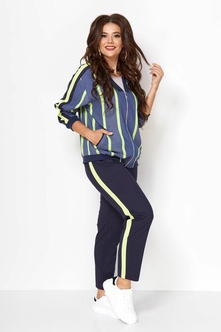 Брюки, Бомбер Anastasia Mak 598 сине-голубой