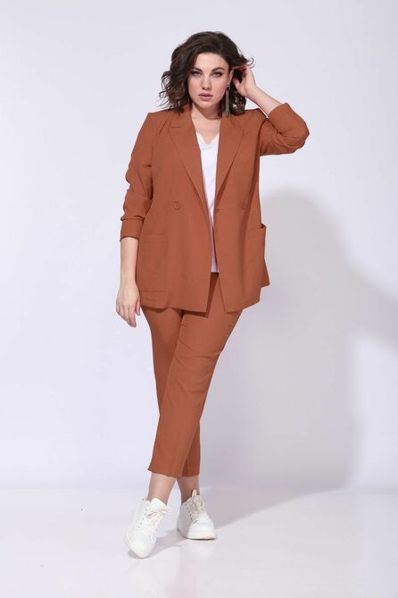 Костюм брючный Anastasia Mak 603а терракотовый