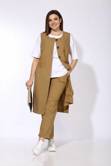 Костюм брючный Anastasia Mak 696а бежевый