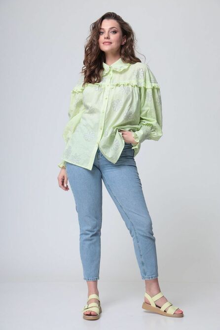 Блузка Anastasia Mak 1022 салатовый