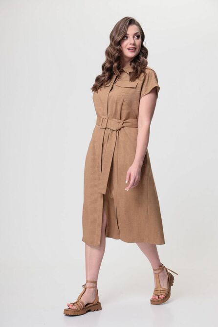 Повседневное платье Anastasia Mak 1018 бежевый