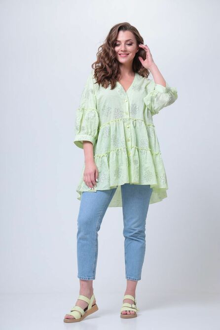 Блузка Anastasia Mak 1028 салатовый
