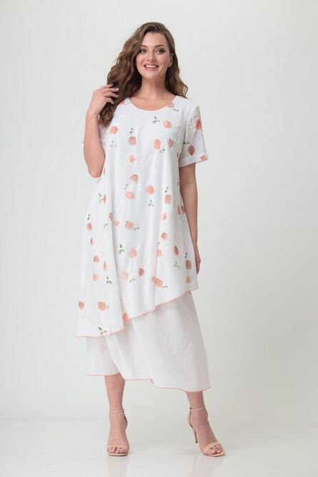 Повседневное платье Anastasia Mak 1043 белый