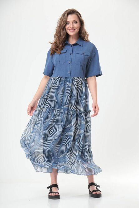 Повседневное платье Anastasia Mak 1045 синий