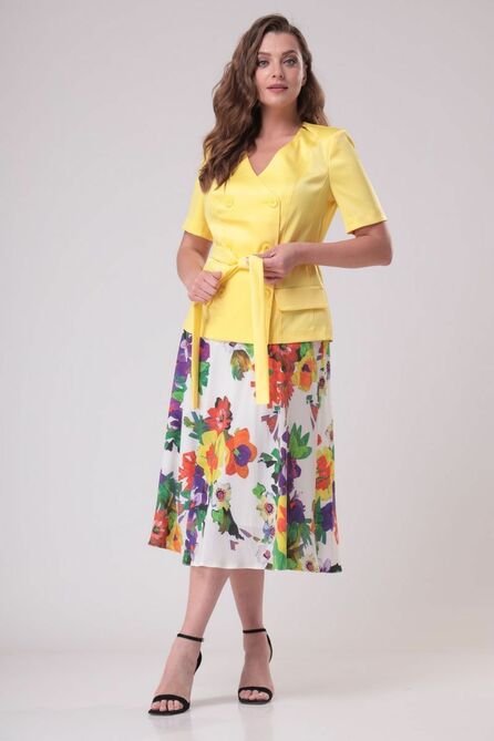 Юбочный костюм Anastasia Mak 727 желтый