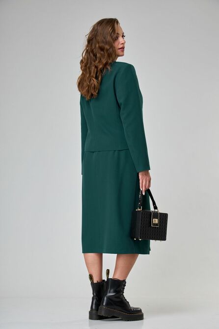 Юбочный костюм Anastasia Mak 1052 зеленый Юбочный костюм Anastasia Mak 1052 зеленый