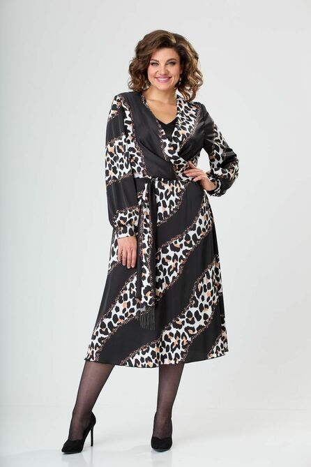 Вечернее платье Anastasia Mak 1054 бежевый_мультиколор