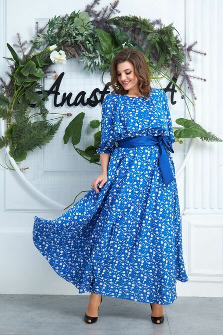 Вечернее платье Anastasia 573 василек