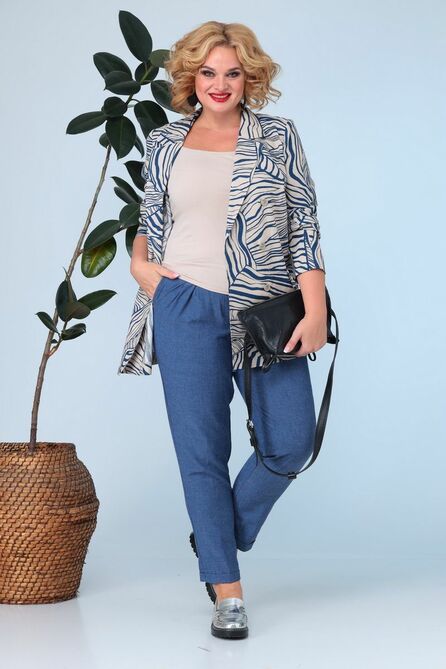 Костюм брючный Anastasia 564 синий