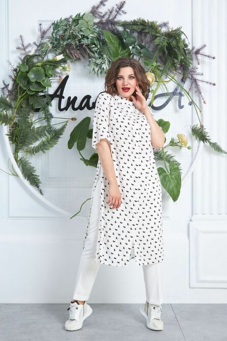 Брюки, Блуза Anastasia 645 молочный