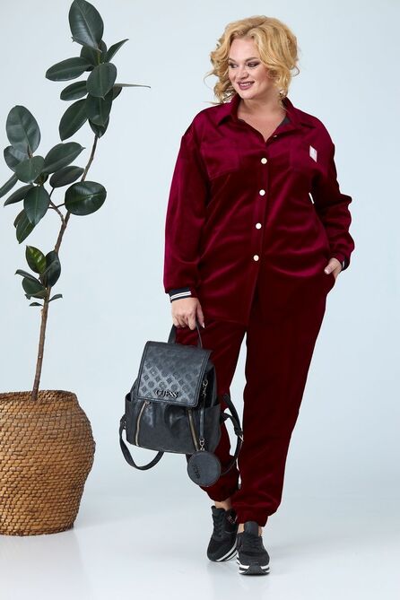 Брюки, Блуза Anastasia 671 бордо