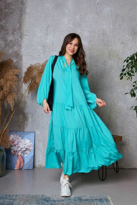 Повседневное платье Anastasia 778 аквамарин