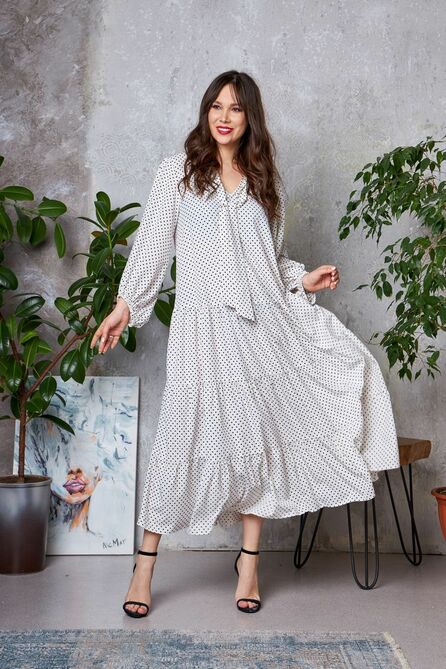 Повседневное платье Anastasia 778 молочный