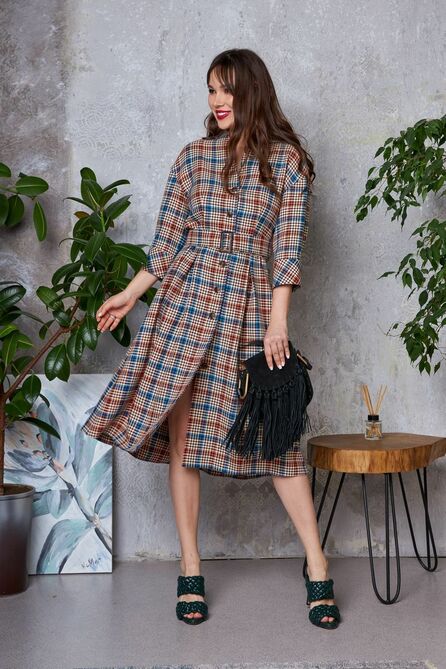 Повседневное платье Anastasia 792 песочный