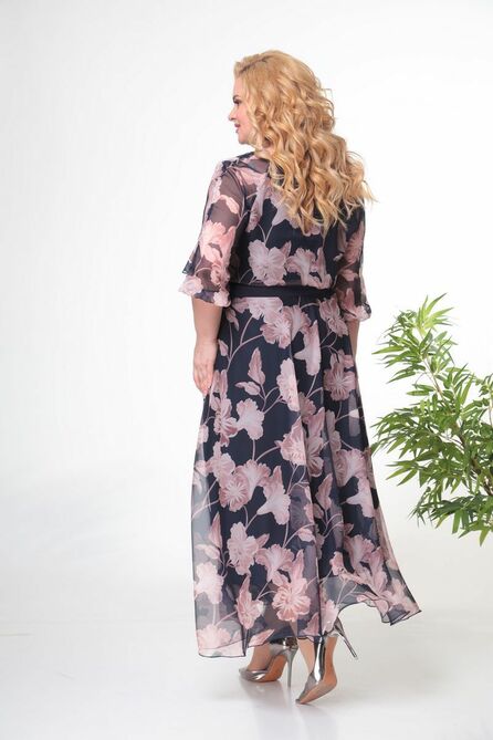 Вечернее платье Anastasia 785 синий+синий_пояс