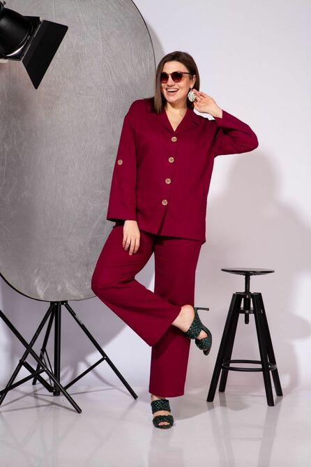 Костюм брючный Anastasia 797 бордо