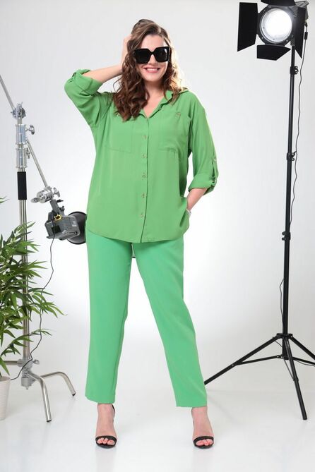 Брюки, Блуза Anastasia 802 салатовый
