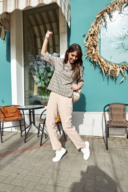 Брюки, Блуза Anastasia 809 песочный