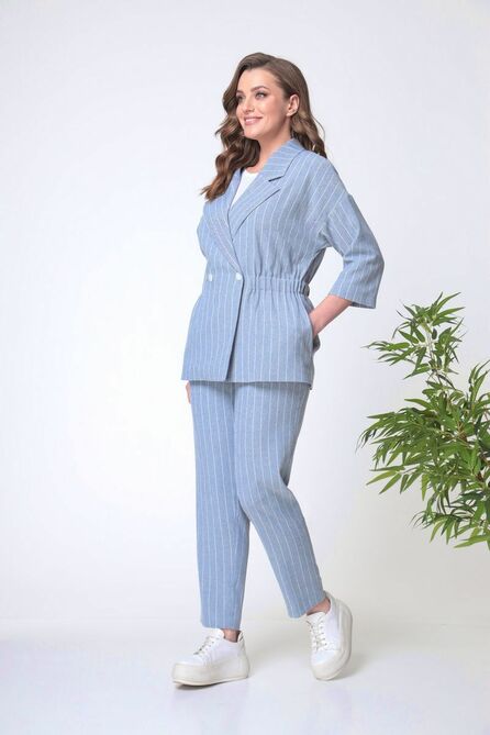 Костюм брючный Anastasia 783 голубой