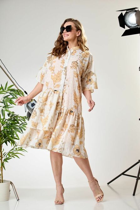 Повседневное платье Anastasia 842 молочный