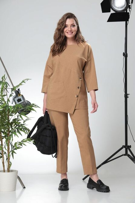 Брюки, Блуза Anastasia 686 капучино