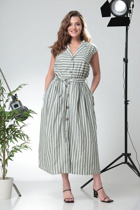 Повседневное платье Anastasia 826 олива