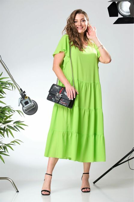 Повседневное платье Anastasia 864 салатовый