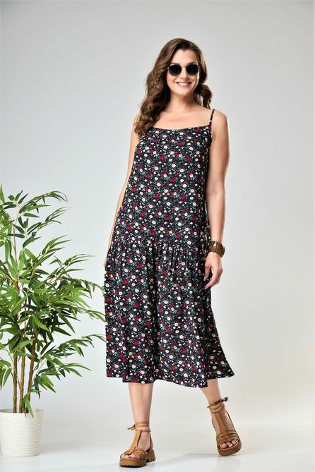 Повседневное платье Anastasia 877 т.синий