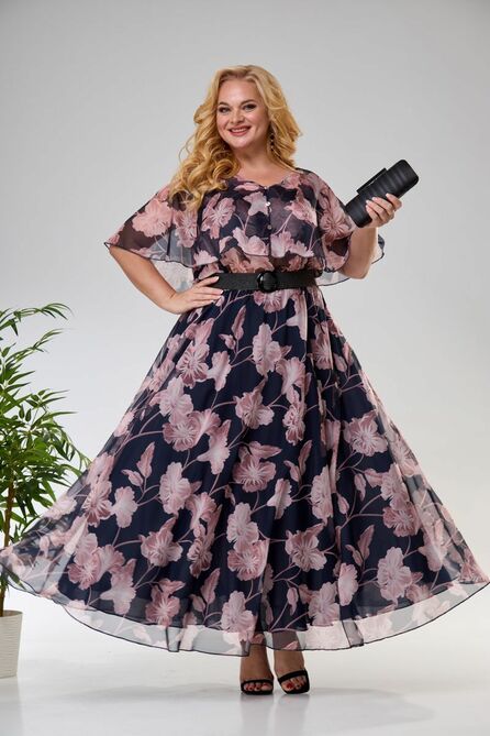 Повседневное платье Anastasia 887 синий