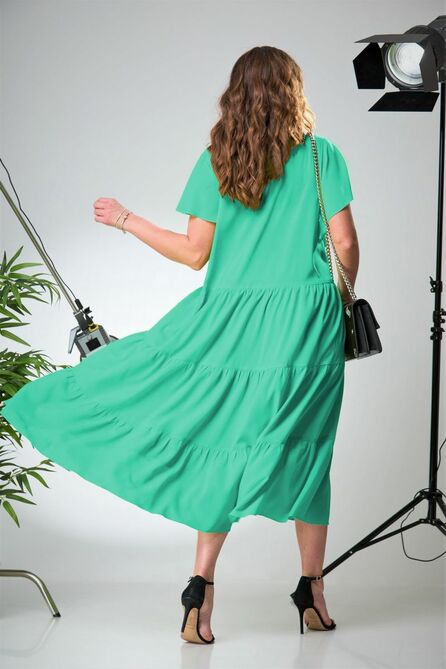 Повседневное платье Anastasia 864 бирюза