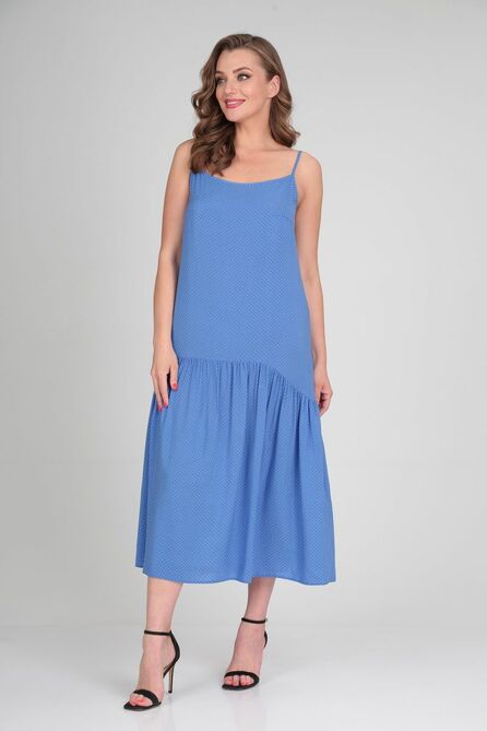 Повседневное платье Anastasia 880 серо_синий