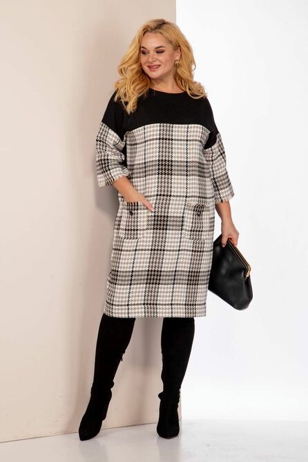 Офисное платье Anastasia 938 капучино