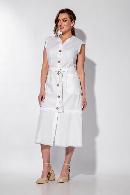 Повседневное платье Andrea Fashion 2238 белый