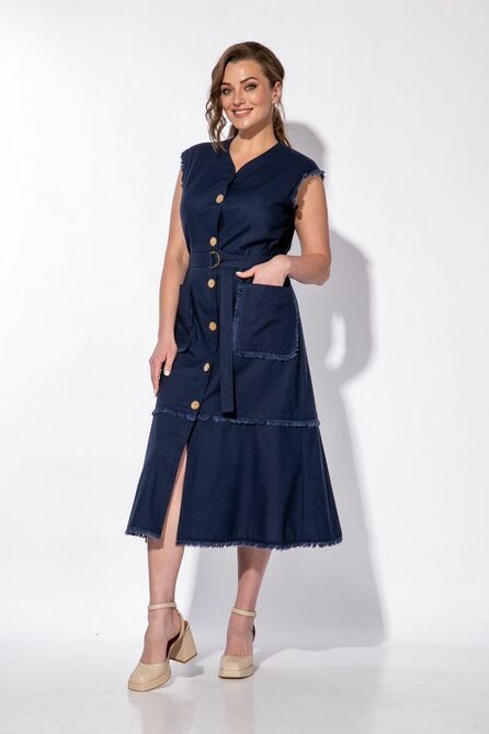 Повседневное платье Andrea Fashion 2238 синий Повседневное платье Andrea Fashion 2238 синий