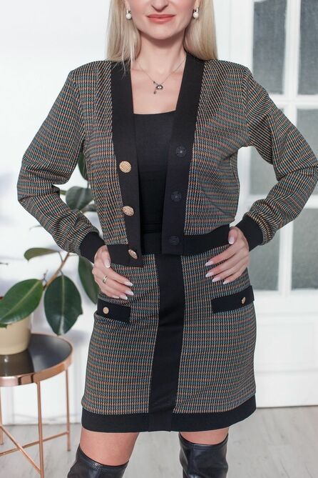 Юбочный костюм Andrea Fashion 2264 бирюза