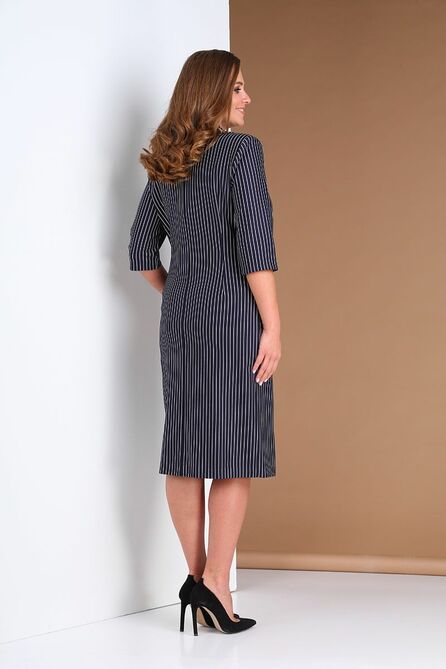 Повседневное платье Andrea Style 0399 синий Повседневное платье Andrea Style 0399 синий