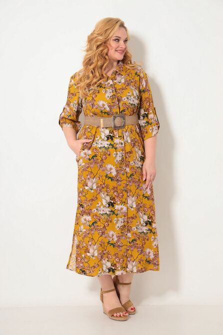 Повседневное платье Andrea Style 00257 желто-коричневый Повседневное платье Andrea Style 00257 желто-коричневый