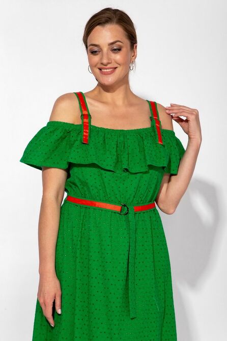 Повседневное платье Andrea Style 2245 зеленый Повседневное платье Andrea Style 2245 зеленый