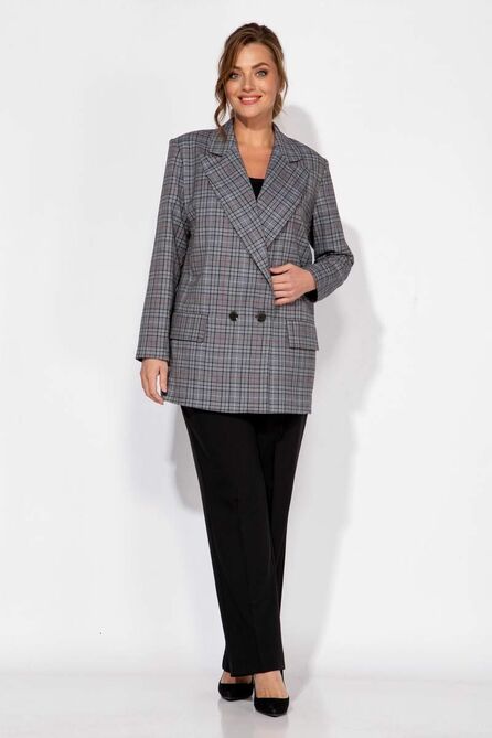 Костюм брючный Andrea Style 2257 серый/черный Костюм брючный Andrea Style 2257 серый/черный