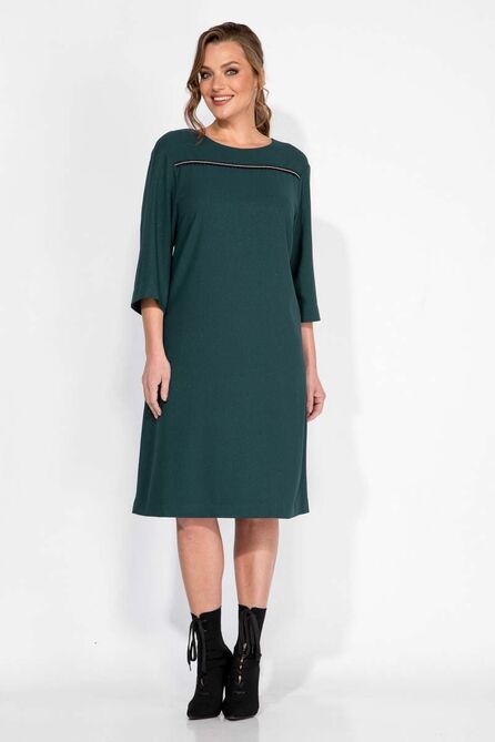 Повседневное платье Andrea Style 2258 темно-зеленый Повседневное платье Andrea Style 2258 темно-зеленый